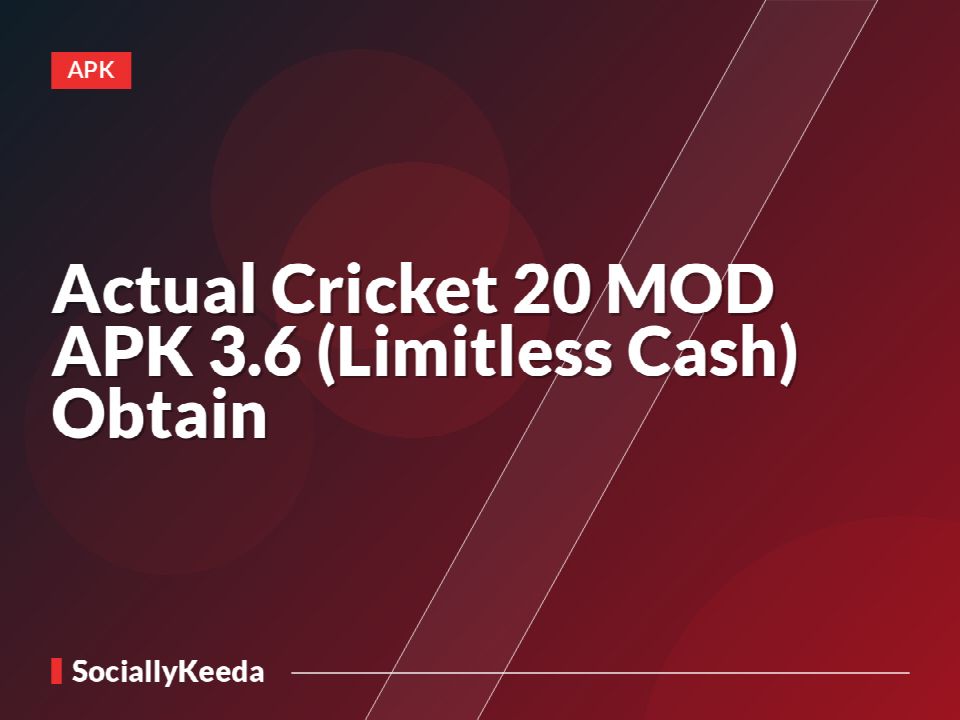 Actual Cricket 20 MOD APK 3.6 (Limitless Cash) Obtain