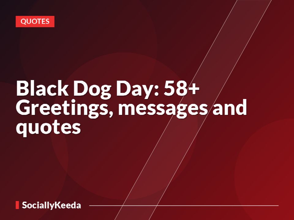 Black Dog Day: 58+ Greetings, messages and quotes