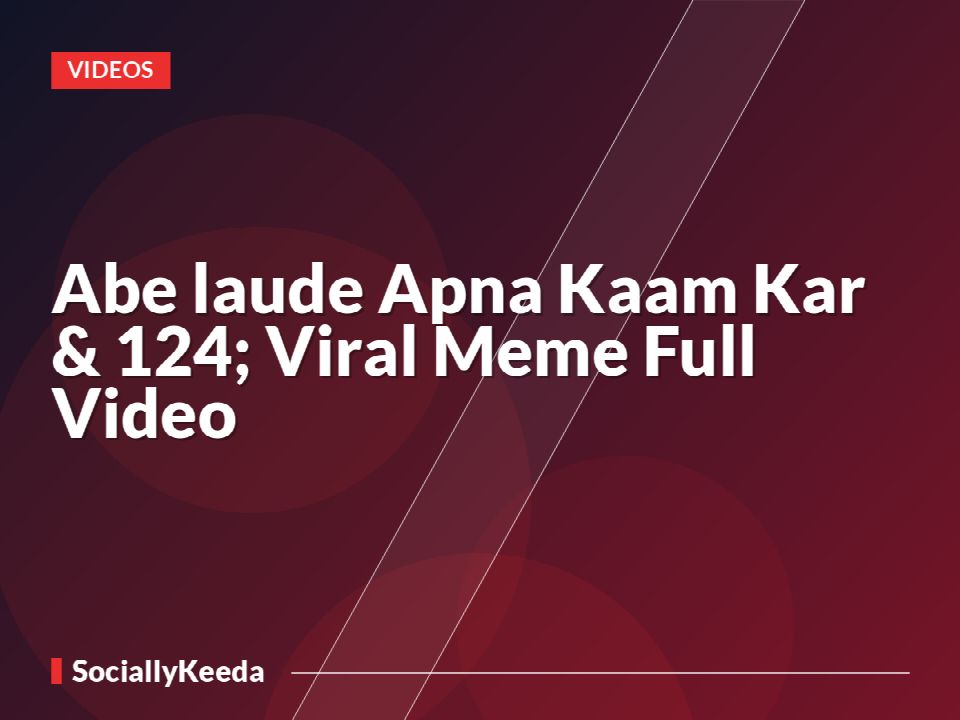 Abe laude Apna Kaam Kar &#124; Viral Meme Full  Video