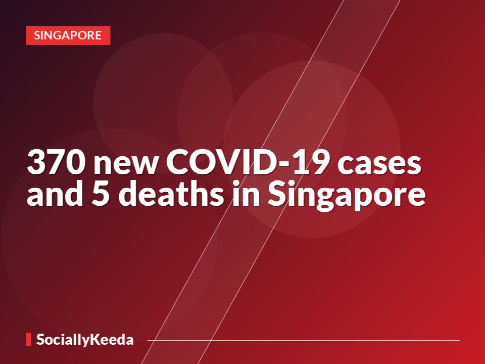 370 new COVID-19 cases and 5 deaths in Singapore