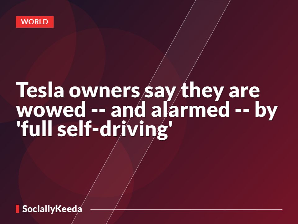 Tesla owners say they are wowed -- and alarmed -- by 'full self-driving'