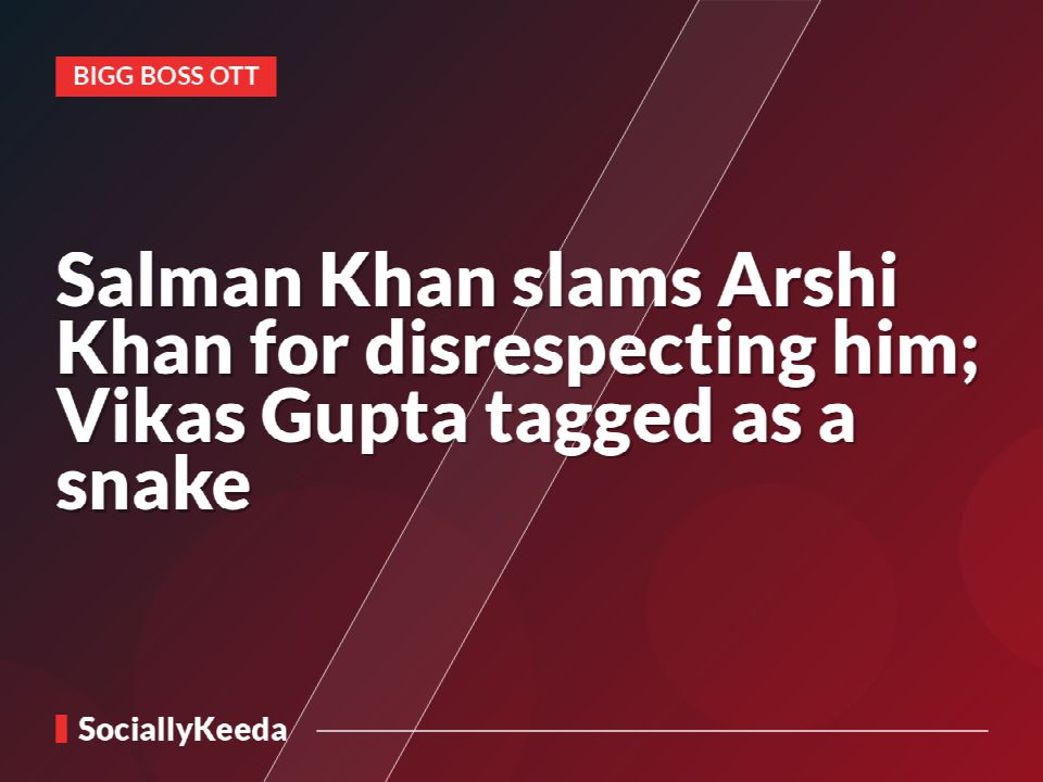 Salman Khan slams Arshi Khan for disrespecting him; Vikas Gupta tagged as a snake