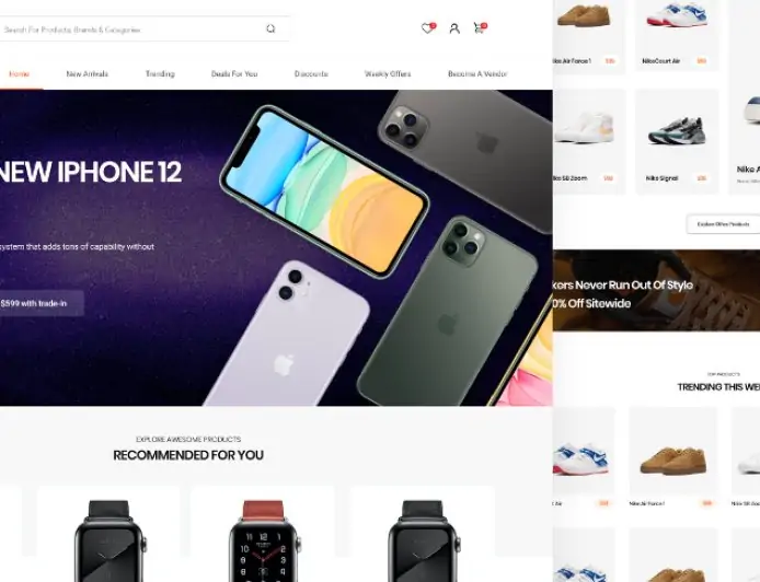 Ecommerce XD homepage template - XDGuru.com
