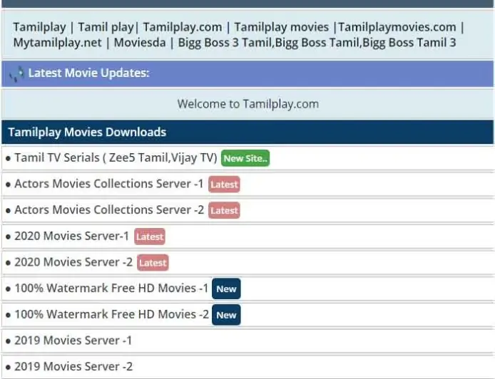 Tamilplay.com 2021 - HD Tamil Movies Download Tamilplay Website, Latest News