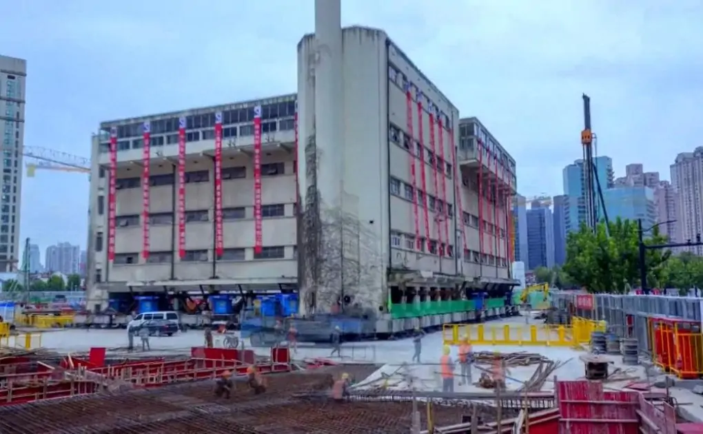 A 5-story building in China 'walks' to new location