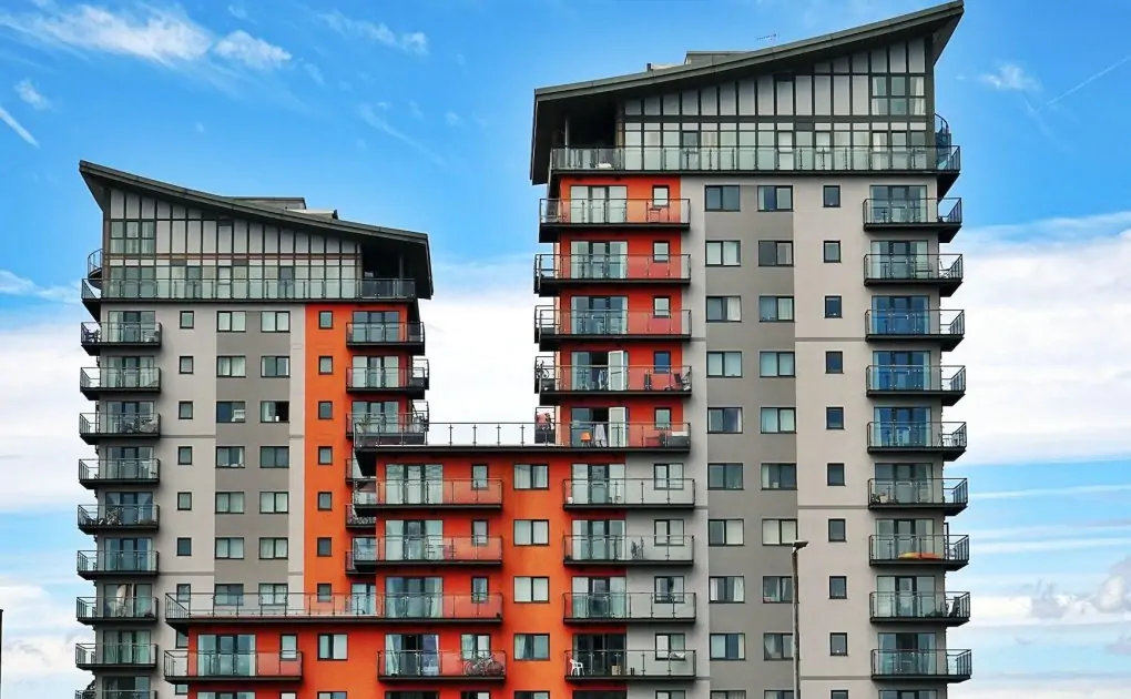 gray red and orange concrete building