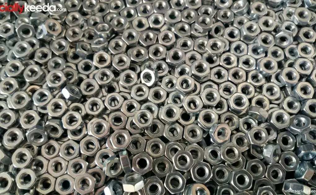 pile of silver hex nuts