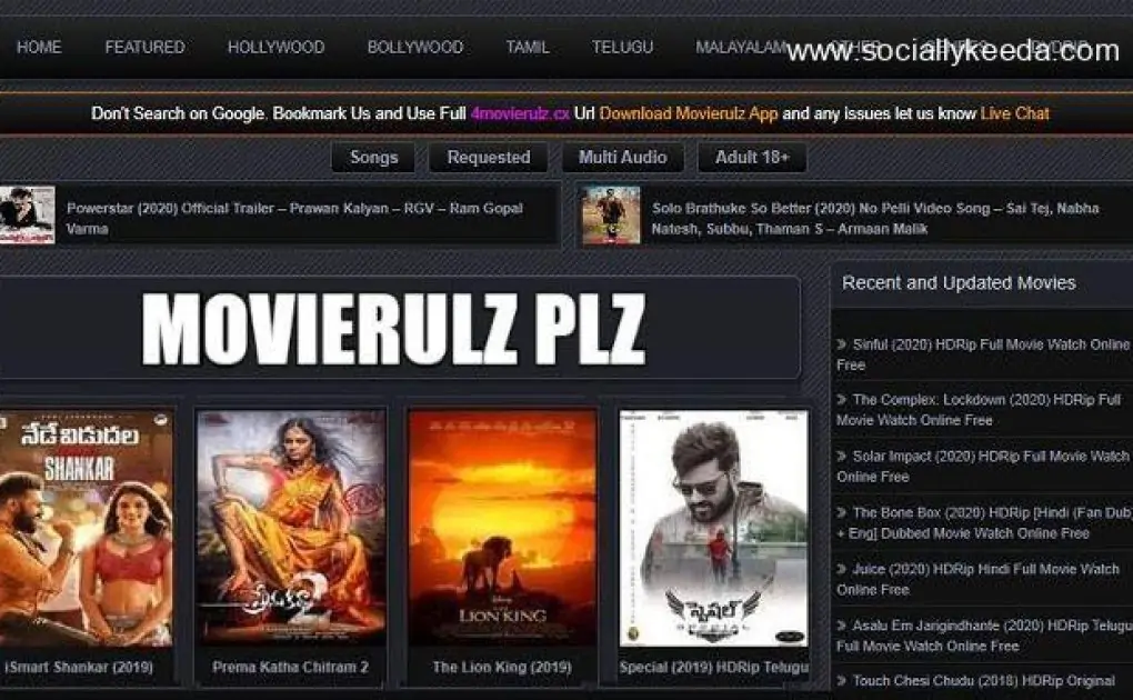 MovieRulz 2023: Watch And Download Telugu, Tamil And Malayalam Movies For Free