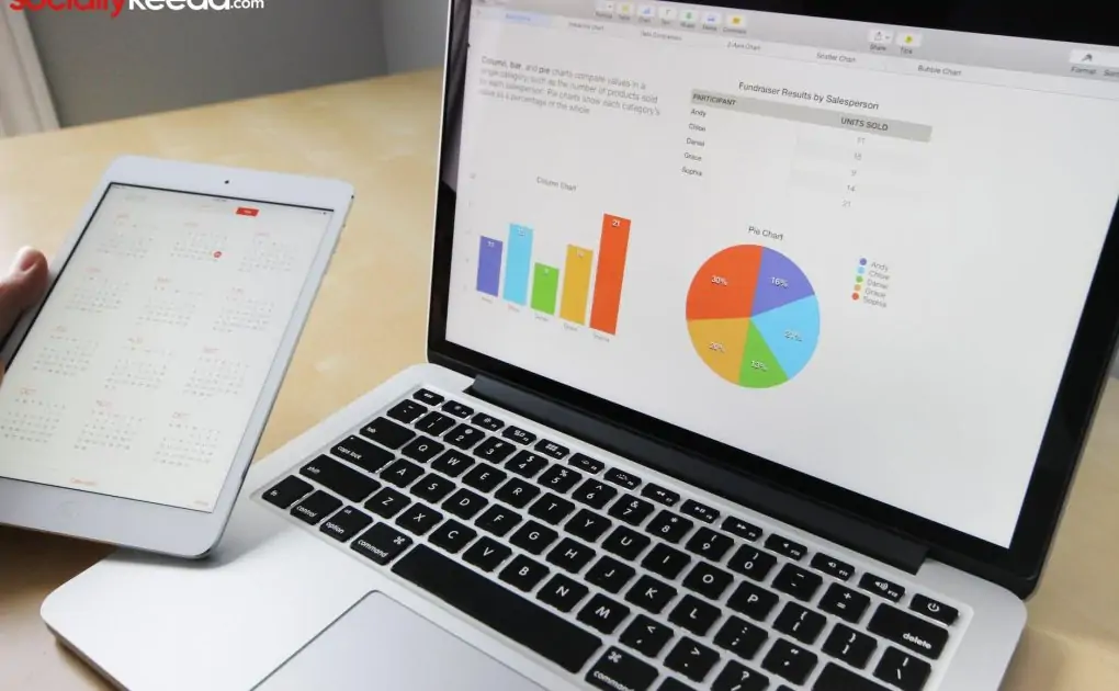 business charts commerce computer