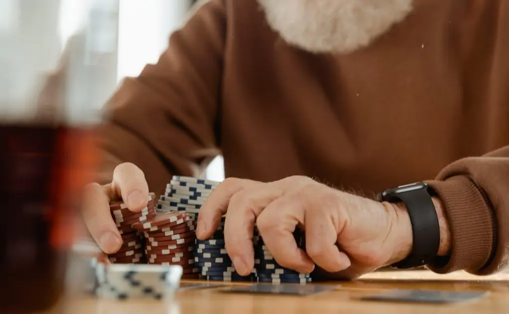 person playing poker