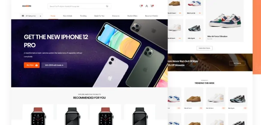 Ecommerce XD homepage template - XDGuru.com