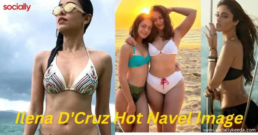 10 Stunning Navel Images of Ilena D' Cruz with Red Bra and Black Bikini Photoshoots