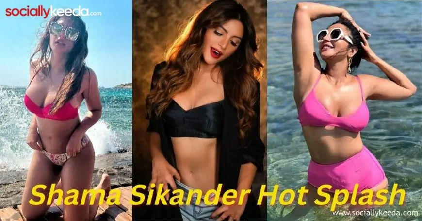 Erotic Navel Bold Avtar of Shama Sikander with Transparent Hot Bikini Looks