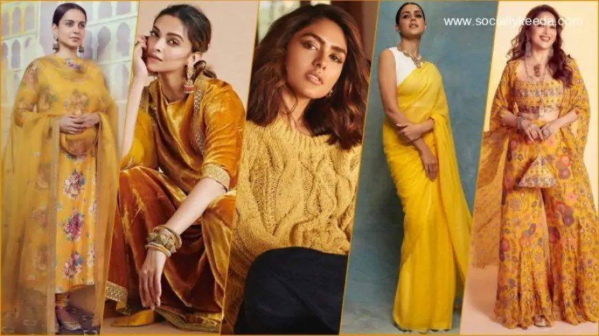 Basant Panchami 2023 Fashion: Let Kangana Ranaut, Deepika Padukone, Mrunal Thakur & Others Teach You How To Style Yellow in Different Silhouettes (View Pics)