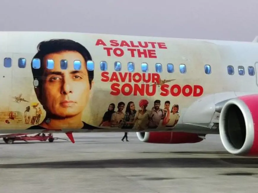 Bollywood star Sonu Sood honoured by SpiceJet with special livery to honour his social work during COVID-19