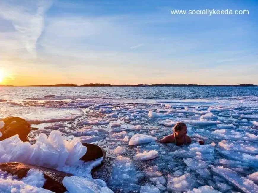 Finnish TikToker Gains 1.4 Million Followers by Swimming in Icy Waters