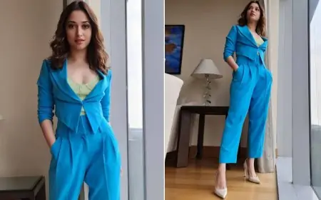 Tamannaah Makes a Powerful Statement in Her Semi-Formal Pantsuit (View Pics)