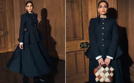 Sonam Kapoor Flaunts Power Dressing in Edgy Black Skirt Suit; See PHOTOS