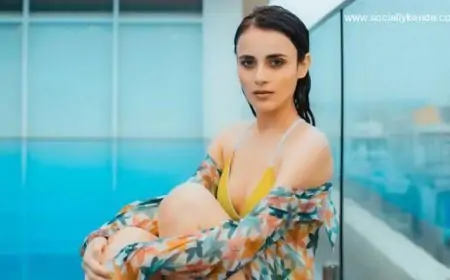 Radhika Madan Is a Total ‘Pataakha’ As She Poses in a Yellow Bikini by the Pool (View Pic)