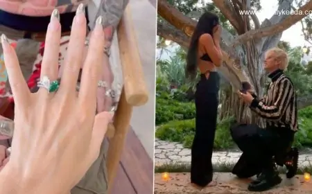 Machine Gun Kelly Proposes Megan Fox With A Custom-Made Engagement Ring, Shares Meaning Behind The Sparkling Two-Stone Ring (Watch Video)