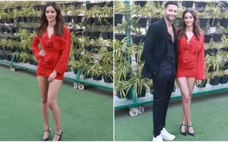 Gehraiyaan Promotions: Ananya Panday Brings in Some Early Valentine's Day Vibes With Her Red Hot Mini Dress