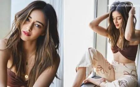 Ananya Panday Looks Beautiful in a Sexy Bralette Top Paired With Floral-Printed Pants for Gehraiyaan Promotions! (View Pics)