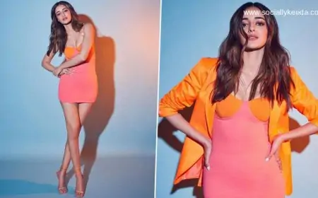 Ananya Panday Packs a Candylicious Punch in a Sexy Bodycon Mini for Gehraiyaan Promotions (View Pics)