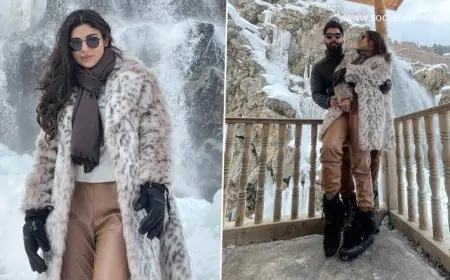 Newlyweds Mouni Roy and Suraj Nambiar Honeymoon in the Snowy Locales of Kashmir (View Pics)