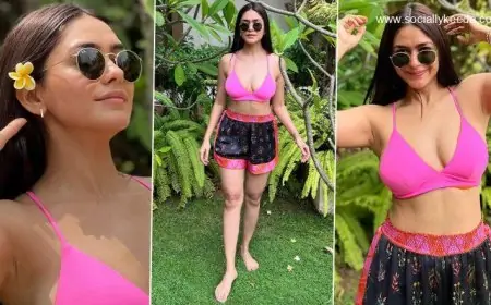Mrunal Thakur Celebrates ‘Independence’ on Valentine’s Day by Sharing Stunning Pictures in a Pink Bikini Top (View Pics)