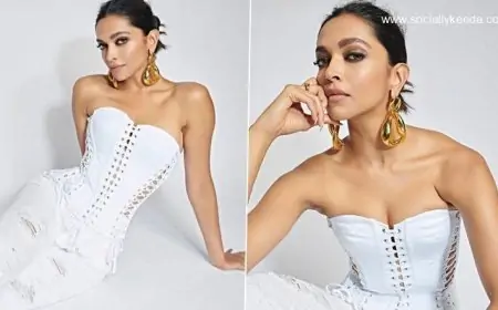 Deepika Padukone Looks Ravishing in White Corset Paired With Ripped Jeans for Gehraiyaan’s Success Bash (View Pics)