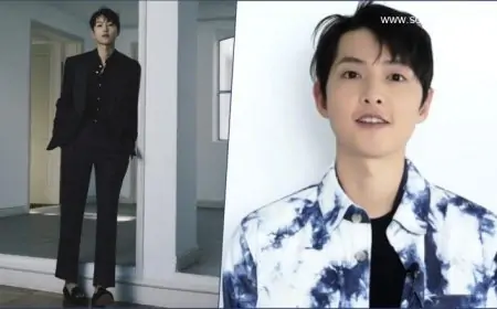 Song Joong-ki's Dapper All-Black Suit and Cool Tie-Dye Shirt Looks Worthy of a *Chef’s Kiss*