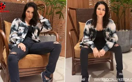 Sunny Leone Is a Chic in All-Black Casuals and Dramatic Jacket; View Pics of the Actress Who Looks Sassy AF!