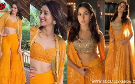 Fashion Faceoff: Ananya Panday or Sara Ali Khan, Whose Orange Arpita Mehta Outfit Did You Like?