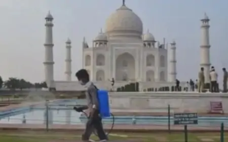 Taj Mahal Shut Down After Received a Threat Call, Caller Arrested From Firozabad Taj Mahal Shut Down After Received a Threat Call, Caller Arrested From Firozabad