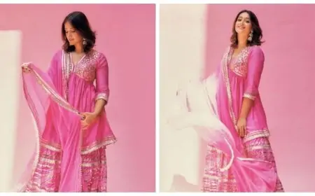 Ileana D’Cruz is slaying festive fashion in a pink ensemble