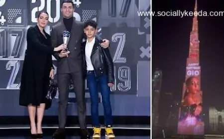 Cristiano Ronaldo Congratulates Georgina Rodriguez After Burj Khalifa Lights Up on Model’s Birthday (See Post) Cristiano Ronaldo Congratulates Georgina Rodriguez After Burj Khalifa Lights Up on Model’s Birthday (See Post)