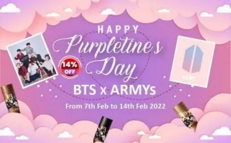 Good News For BTS ARMY! HY BTS Coffee India Celebrating Valentine's Day as Purpletine's Day