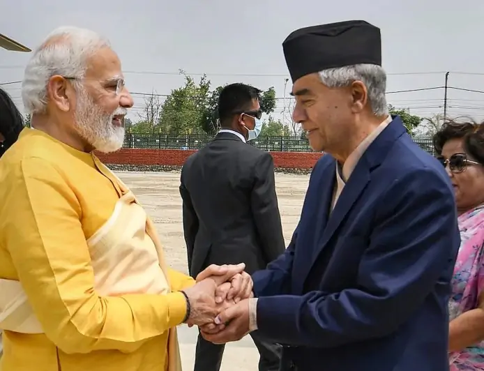 On Buddha Purnima, PM Modi welcomed at Buddha's birthplace | In pics