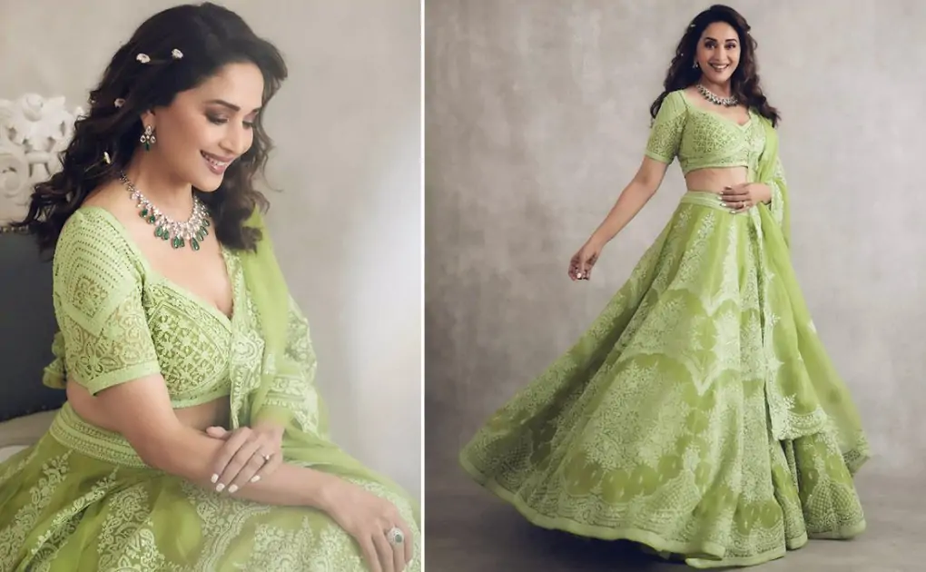 Madhuri Dixit Personifies Beauty in a Lovely Traditional Green Attire! (View Pics)