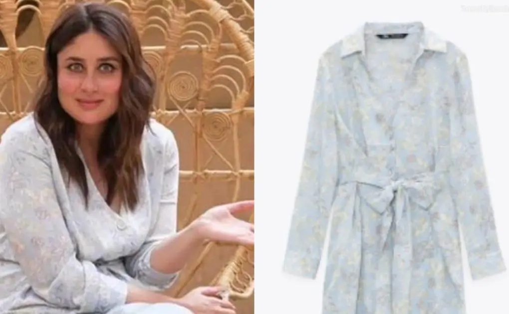 Kareena Kapoor Khan Looks Elegant on Star Vs Food As She Stuns in an Icy Blue Shirt Dress Worth Rs 4500!