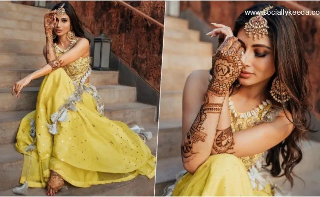 Decoding Mouni Roy’s Mehndi Look: Yellow Lehenga With a Backless Choli and Minimal Makeup Had Us Floored (View Pics)