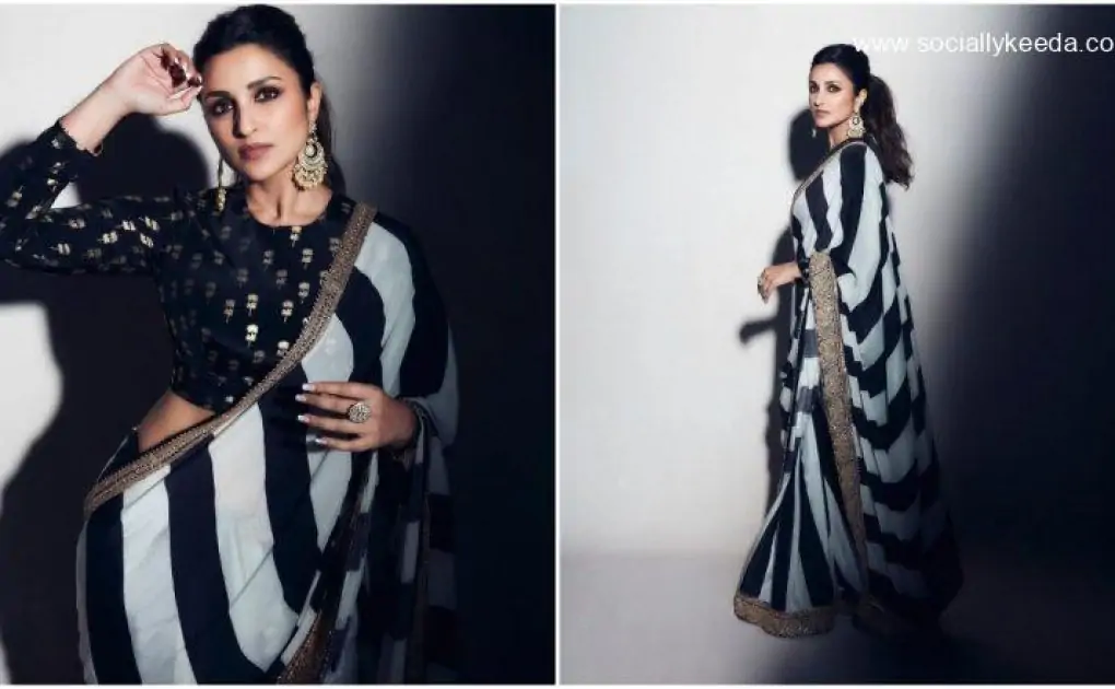 Yo or Hell No? Parineeti Chopra's Monochrome Saree By Masaba Gupta