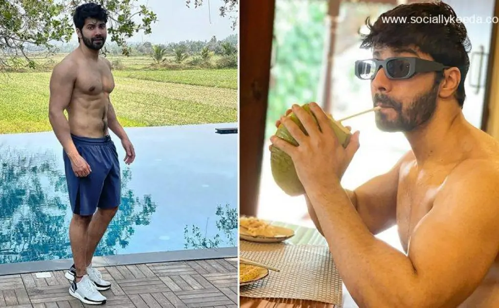 Varun Dhawan Goes Shirtless As He Flashes His Toned Physique While Sipping Some Coconut Water (View Pics)