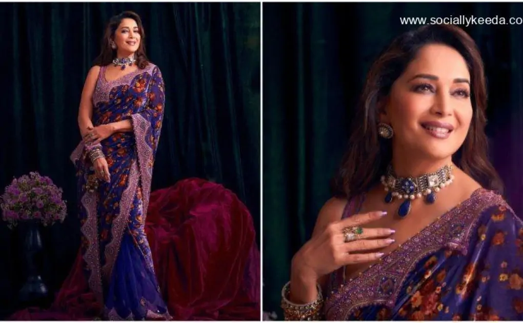 Madhuri Dixit Nene's Silk Velvet Saree For 'The Fame Game' Promotions is Pricey, Costs Rs 1.15 Lakh!