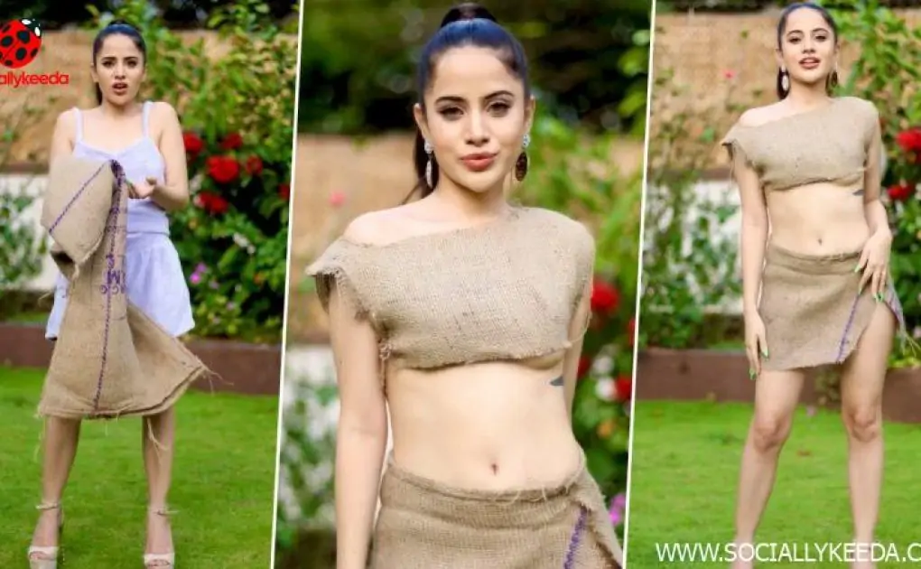 Urfi Javed Turns a Gunny Bag Into Crop Top Plus Mini Skirt And It’s Sack-cy (Watch Video)