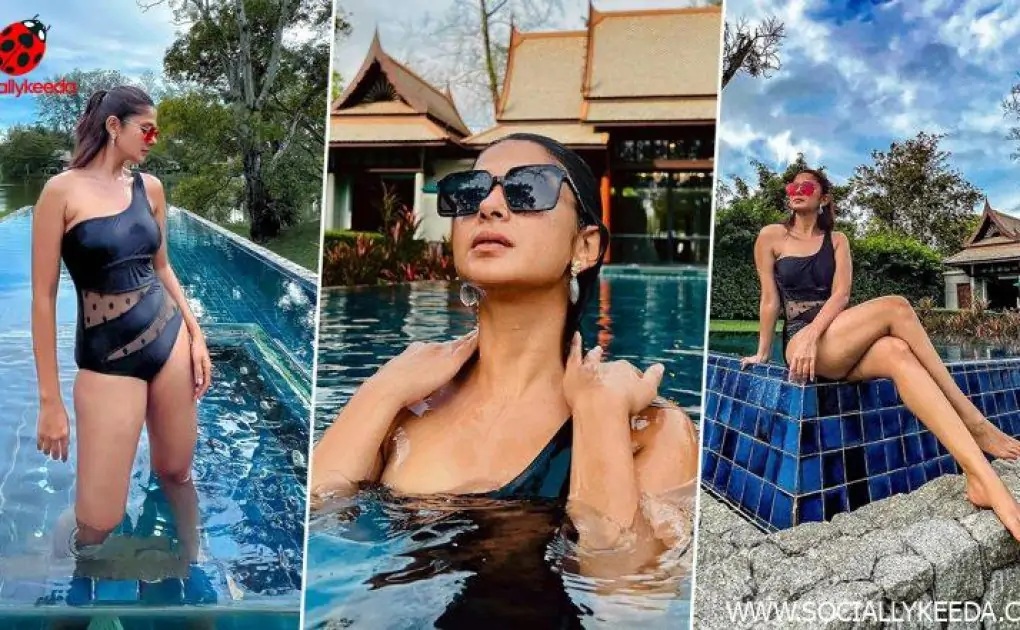 Jennifer Winget Sizzles in Monokini While Frolicking in a Pool During Her Phuket Vacay (View Pics)