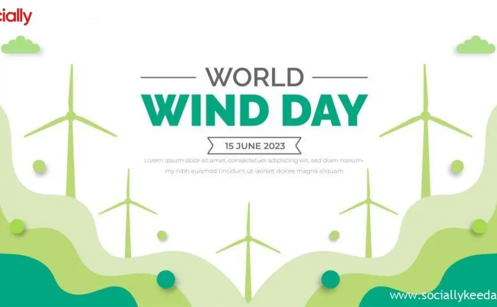 World Wind Day background or banner design template celebrated in June.