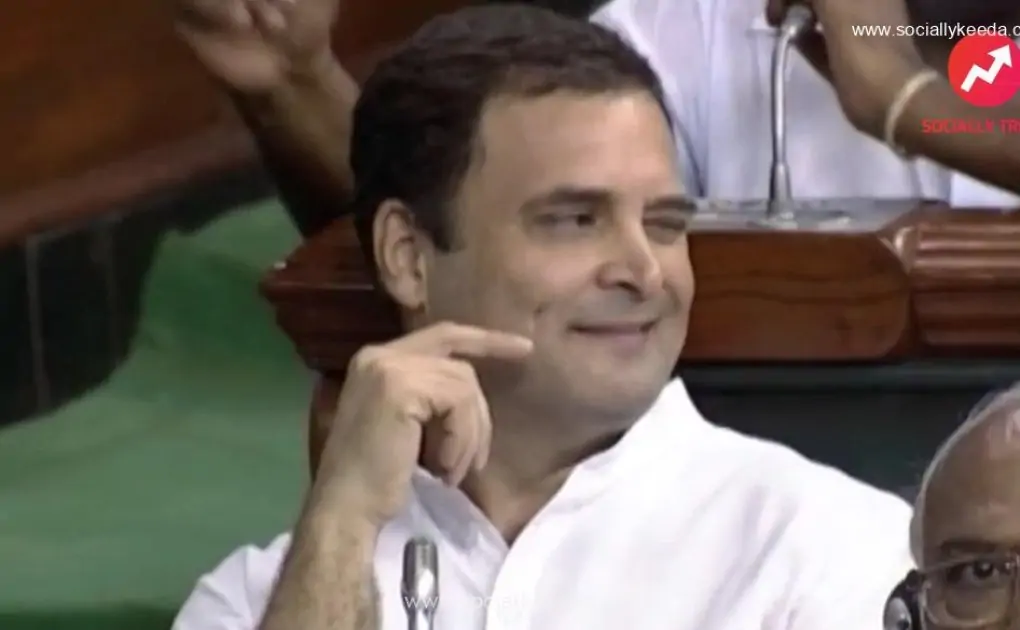Rahul Gandhi Wink | SociallyKeeda