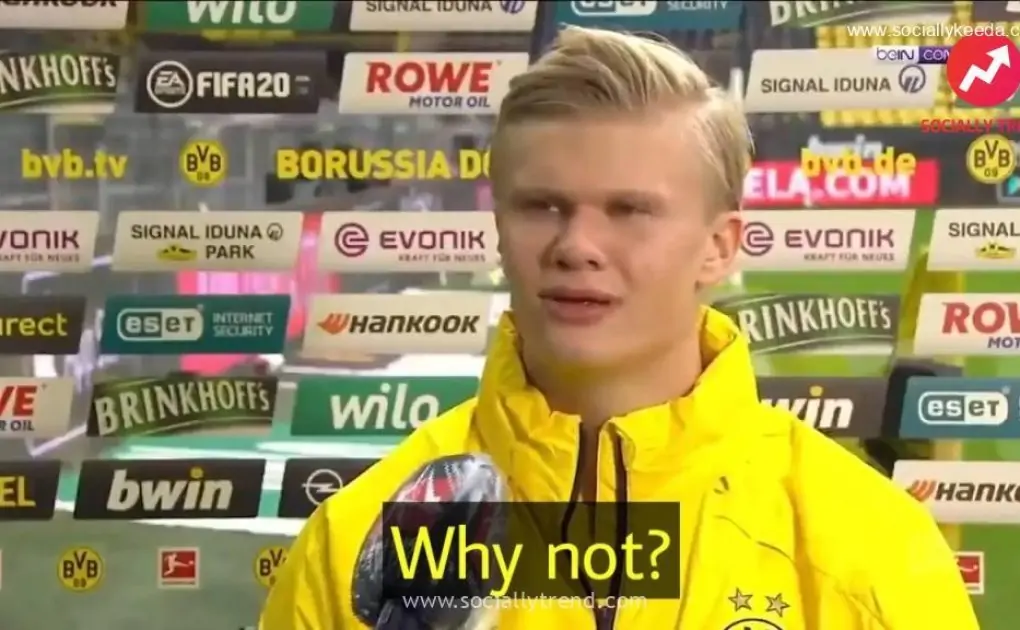 Erling Haaland Why Not | SociallyKeeda