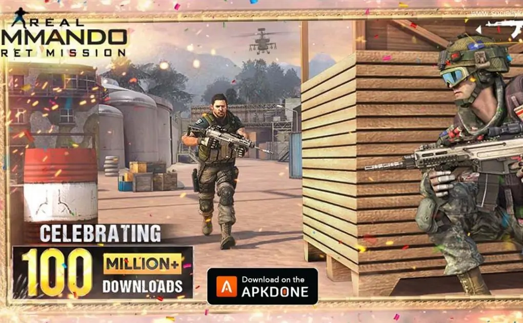 Real Commando Secret Mission MOD APK 19.5 (Mod Money) for Android